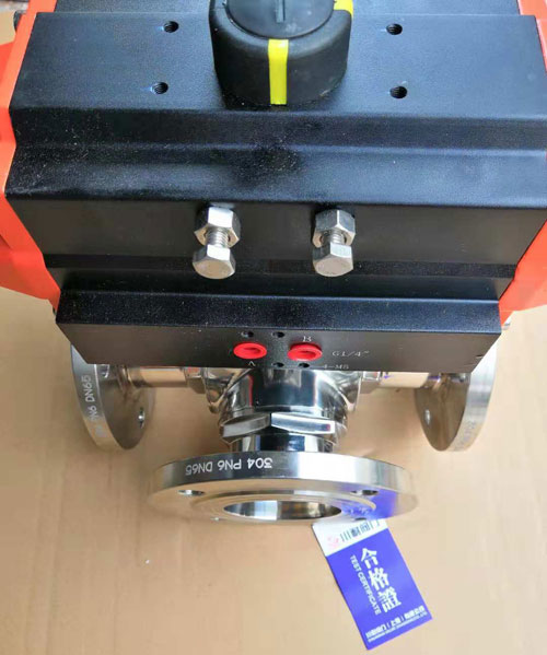 衛生級三通氣動球閥